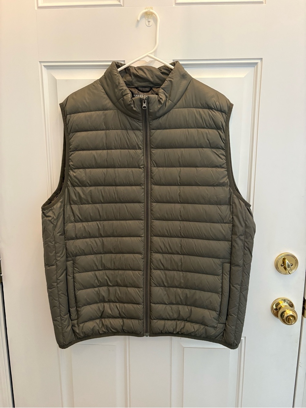 Saddlebred Men's Lightweight Quilted Puffer Vest - Olive